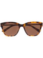 Calvin Klein Tortoiseshell Square Frame Sunglasses - Brown