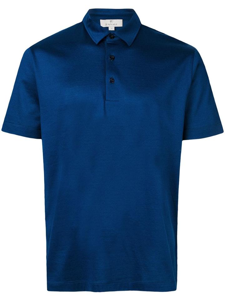 Canali Slim-fit Polo Shirt - Blue