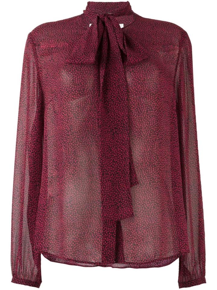 Mcq Alexander Mcqueen Micro Dot Print Shirt, Women's, Size: 42, Pink/purple, Silk