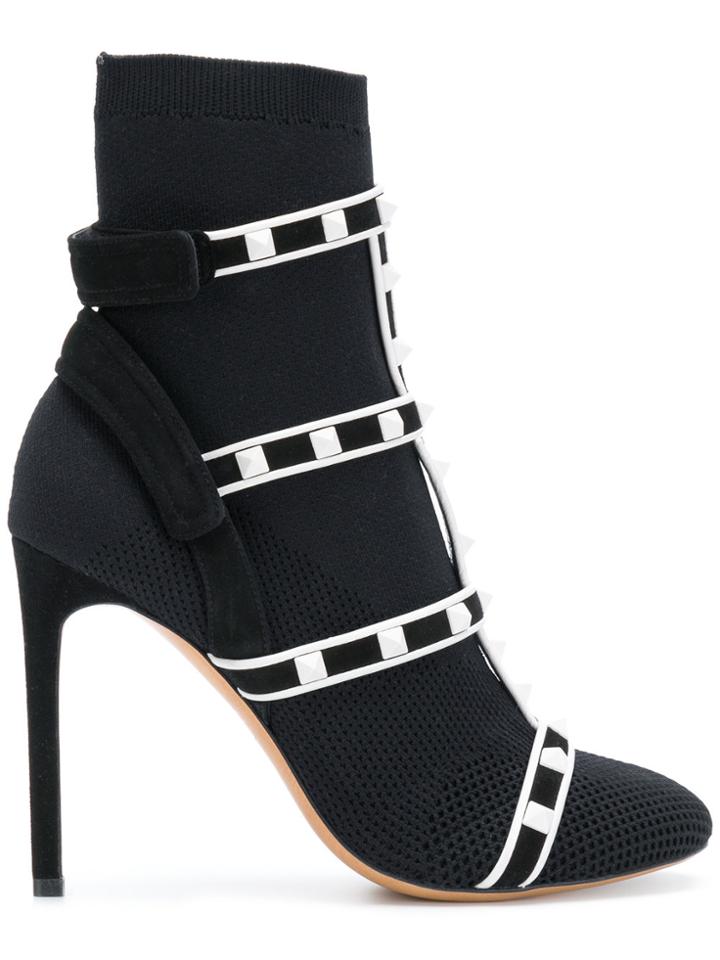 Valentino Garavani Rockstud Bodytech Boots - Black