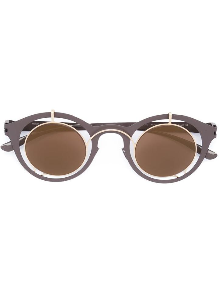 Mykita 'bradfield' Sunglasses, Adult Unisex, Brown, Metal
