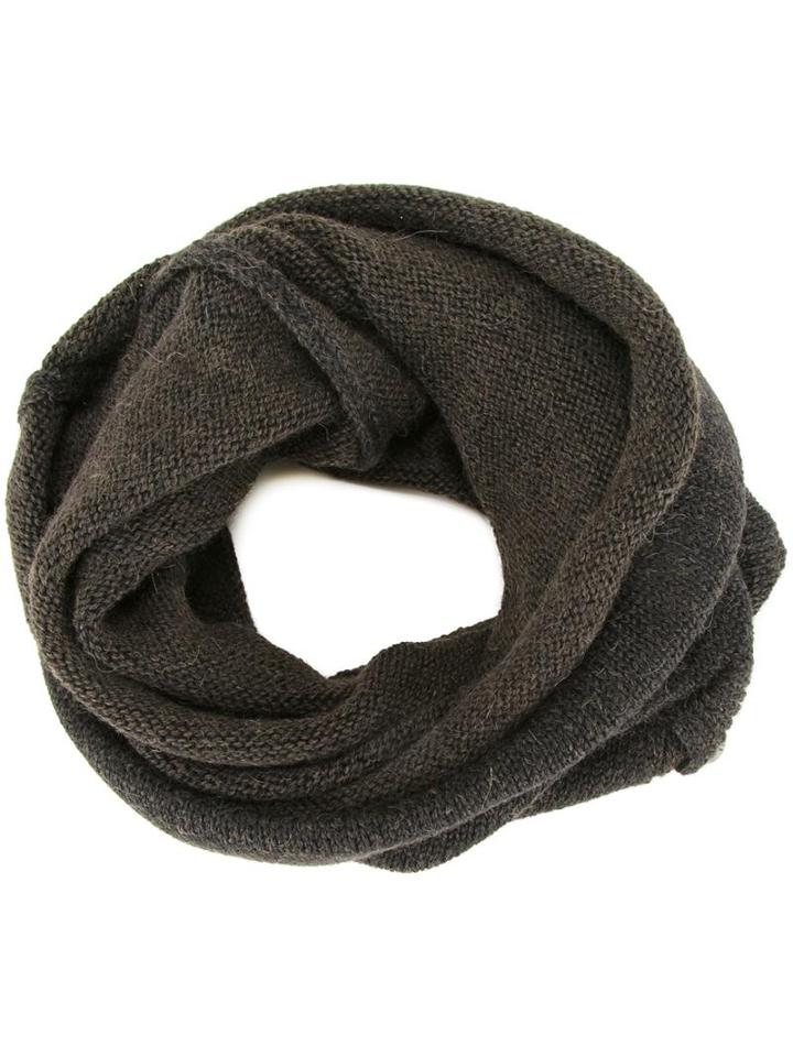 Isabel Benenato Buttoned Detail Scarf, Adult Unisex, Brown, Linen/flax/alpaca/virgin Wool