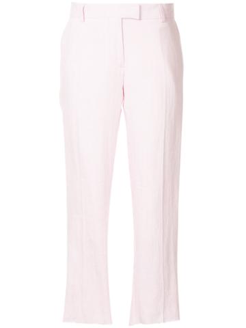 Wendy Jim Cropped Tailored Trousers - Pink & Purple