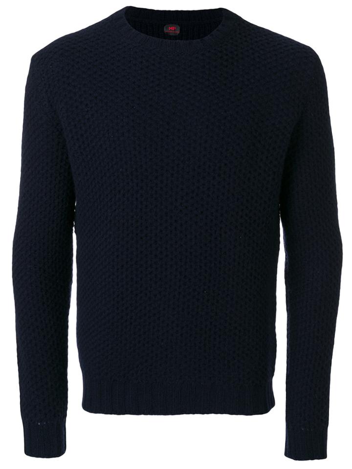 Mp Massimo Piombo Crew Neck Jumper - Blue