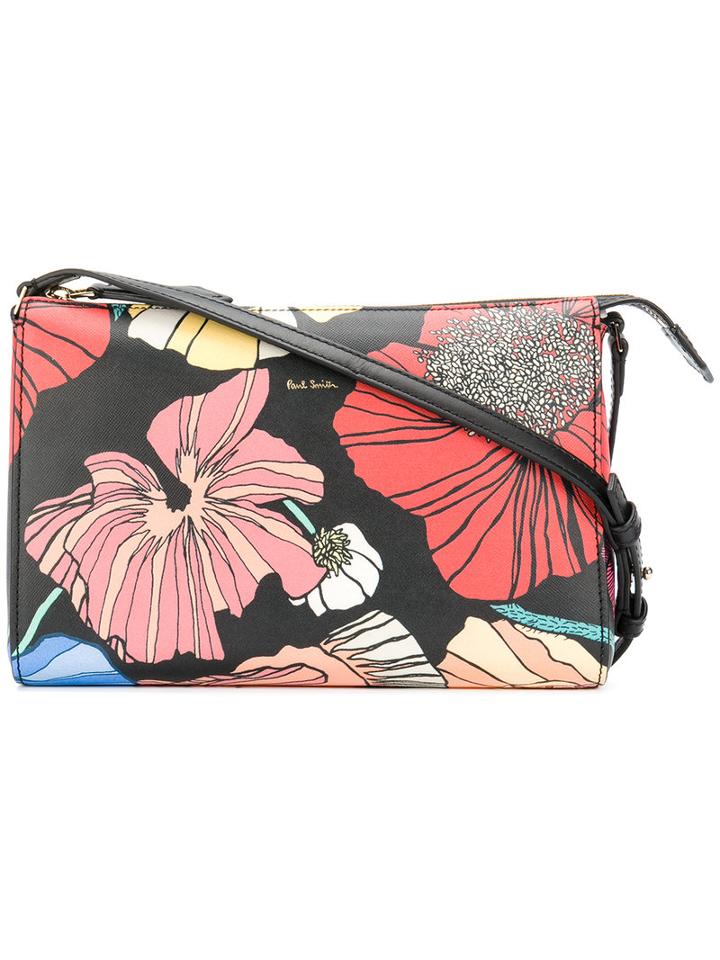 Paul Smith - Floral Print Crossbody Bag - Women - Calf Leather - One Size, Calf Leather
