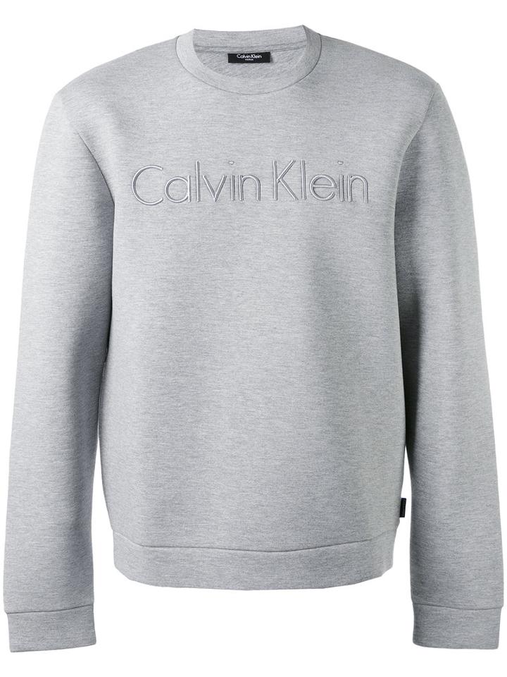 Calvin Klein - Logo Sweatshirt - Men - Cotton/spandex/elastane/lyocell/viscose - Xl, Grey, Cotton/spandex/elastane/lyocell/viscose