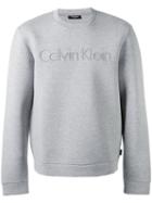 Calvin Klein - Logo Sweatshirt - Men - Cotton/spandex/elastane/lyocell/viscose - Xl, Grey, Cotton/spandex/elastane/lyocell/viscose