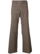 Junya Watanabe Cropped Pinstripe Trousers - Brown