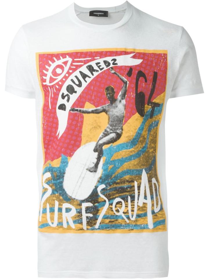 Dsquared2 'chic Dan' T-shirt, Men's, Size: Xs, White, Cotton