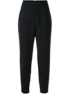 Alexander Mcqueen Tapered Trousers, Women's, Size: 46, Black, Polyamide/spandex/elastane/wool