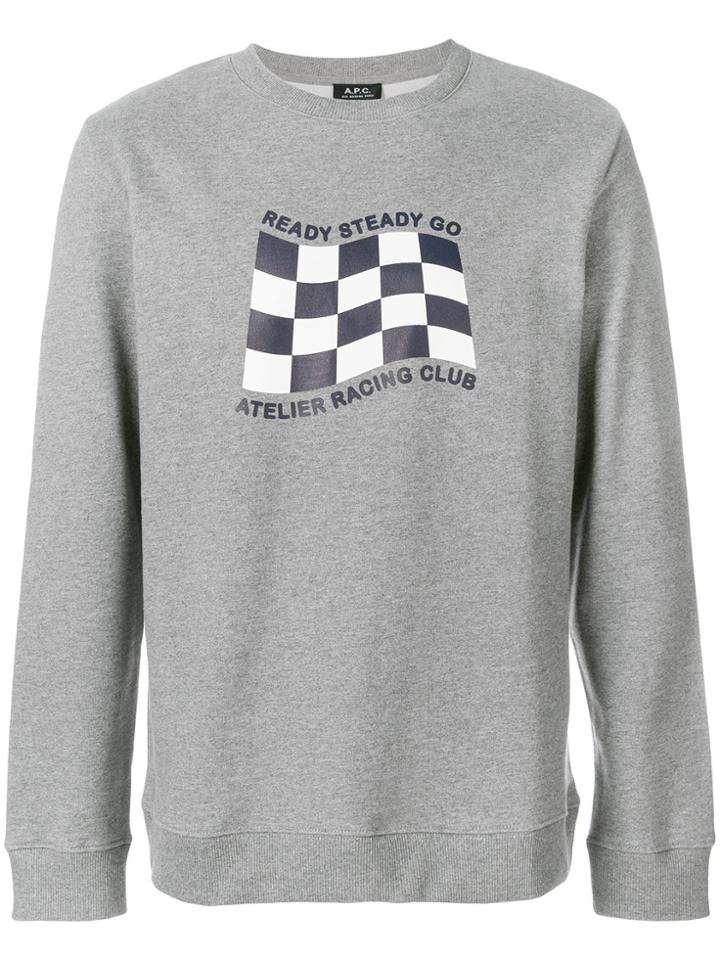 A.p.c. Ready Steady Go Sweatshirt - Grey