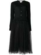 Comme Des Garçons Girl Sweater Tulle Dress - Black