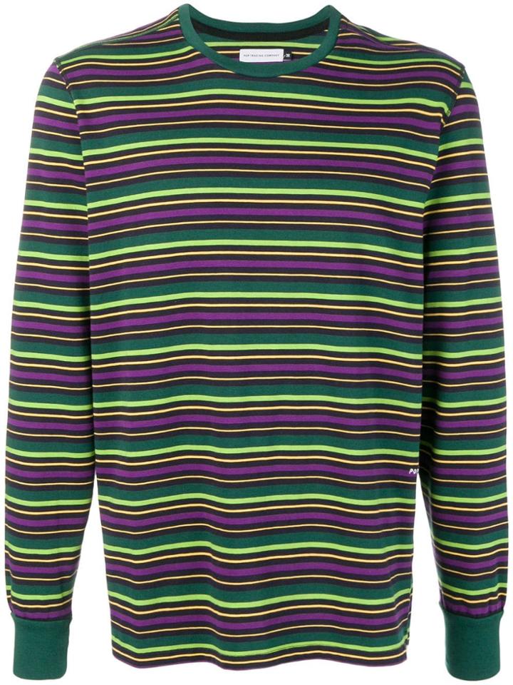Pop Trading International Striped Jumper - Green