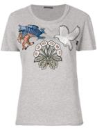 Alexander Mcqueen Creature Appliquéd T-shirt - Grey