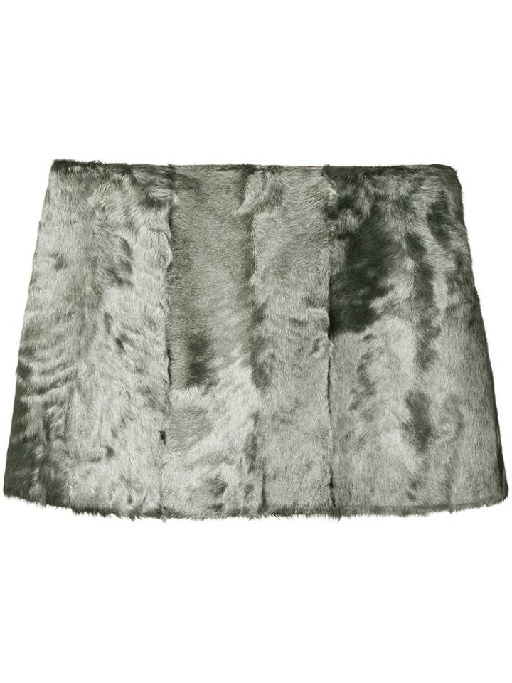Red Valentino Furry Mini Skirt - Grey
