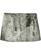 Red Valentino Furry Mini Skirt - Grey