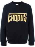 Palm Angels 'exodus' Embossed Sweatshirt, Men's, Size: Medium, Black, Cotton/metal