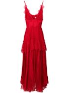 Maria Lucia Hohan Lace Plunge Dress - Red