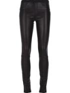 Helmut Lang Lambskin Skinny Trouser, Women's, Size: 12, Black, Cotton/lamb Skin