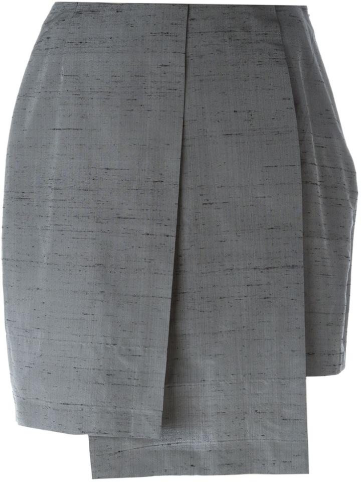 Romeo Gigli Vintage Pleated Layered Skirt - Grey
