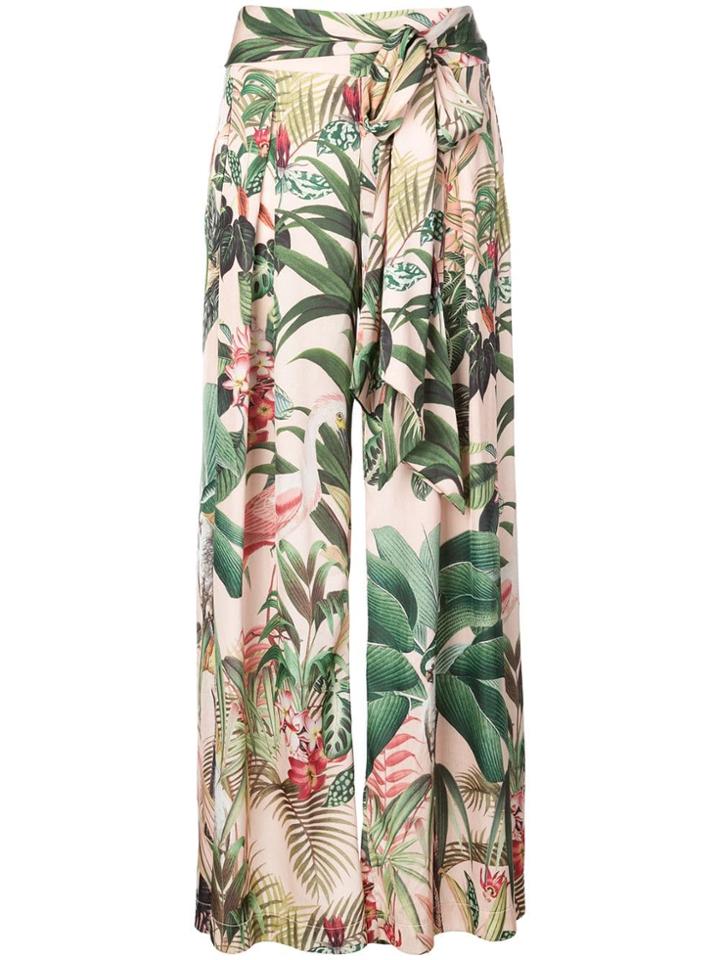 Patbo Paradise Print Palazzo Pants - Green
