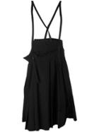 Y's - Braces Pleated Skirt - Women - Cotton - 2, Women's, Black, Cotton
