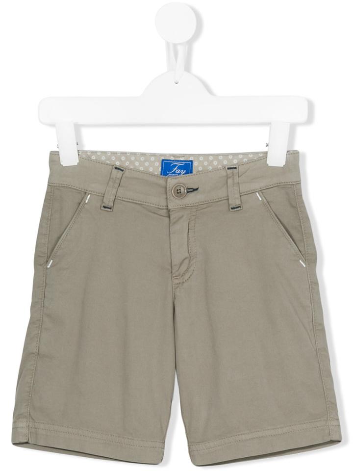 Fay Kids - Casual Shorts - Kids - Cotton/spandex/elastane - 4 Yrs, Nude/neutrals