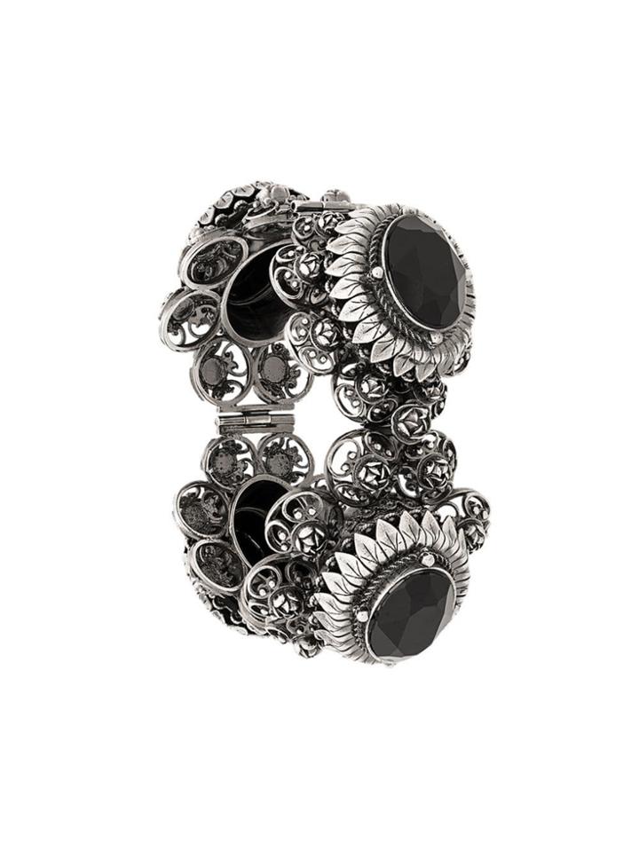 Alexander Mcqueen Rose Bracelet - Black