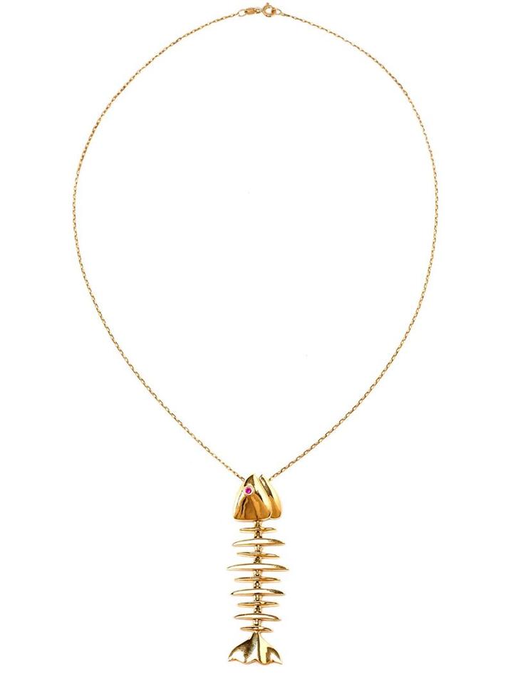 Kamushki 18k Yellow Gold And Sapphire Necklace