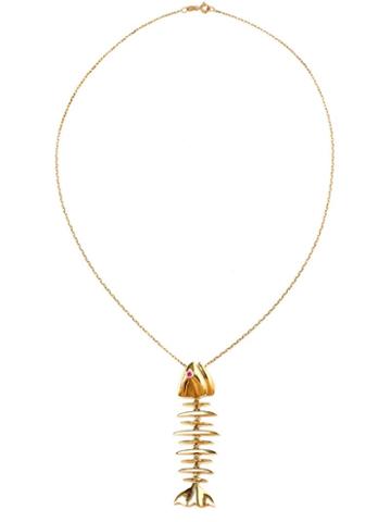 Kamushki 18k Yellow Gold And Sapphire Necklace