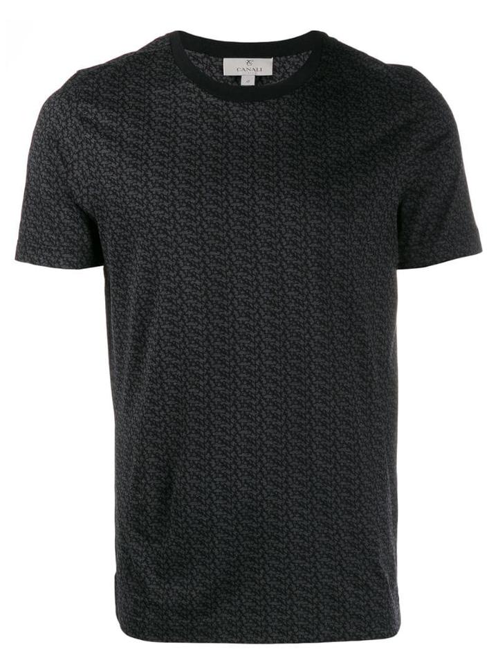Canali Printed Short-sleeve T-shirt - Black