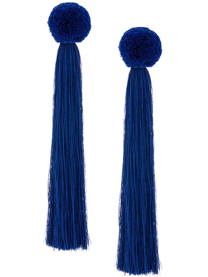 Yuliya Magdych Oversized Tassel Earrings - Blue