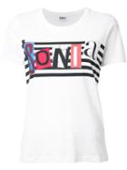 Sonia By Sonia Rykiel Logo Print T-shirt, Women's, Size: Medium, White, Cotton/modal