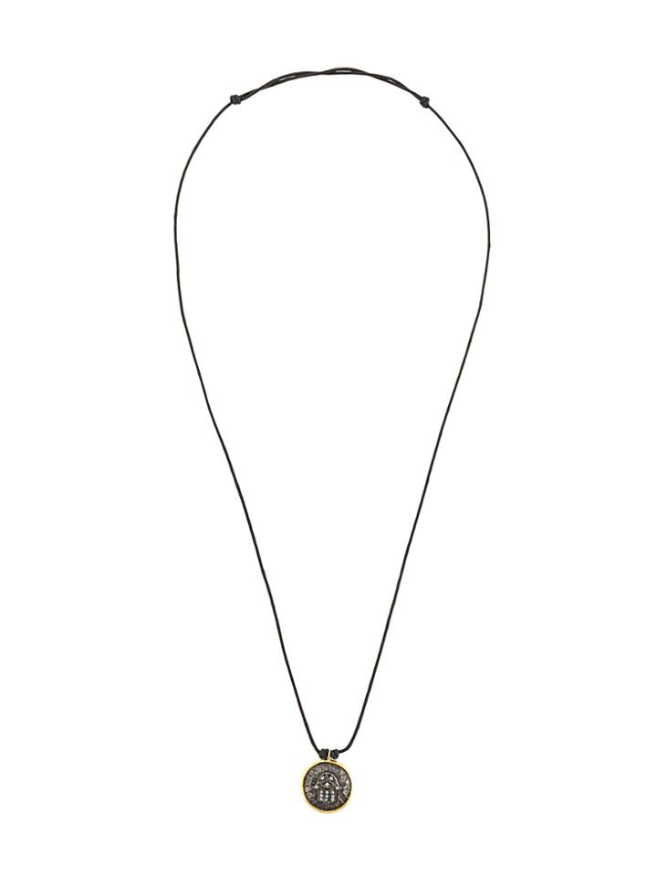 Gemco Cross Coin Pendant String Necklace - Metallic