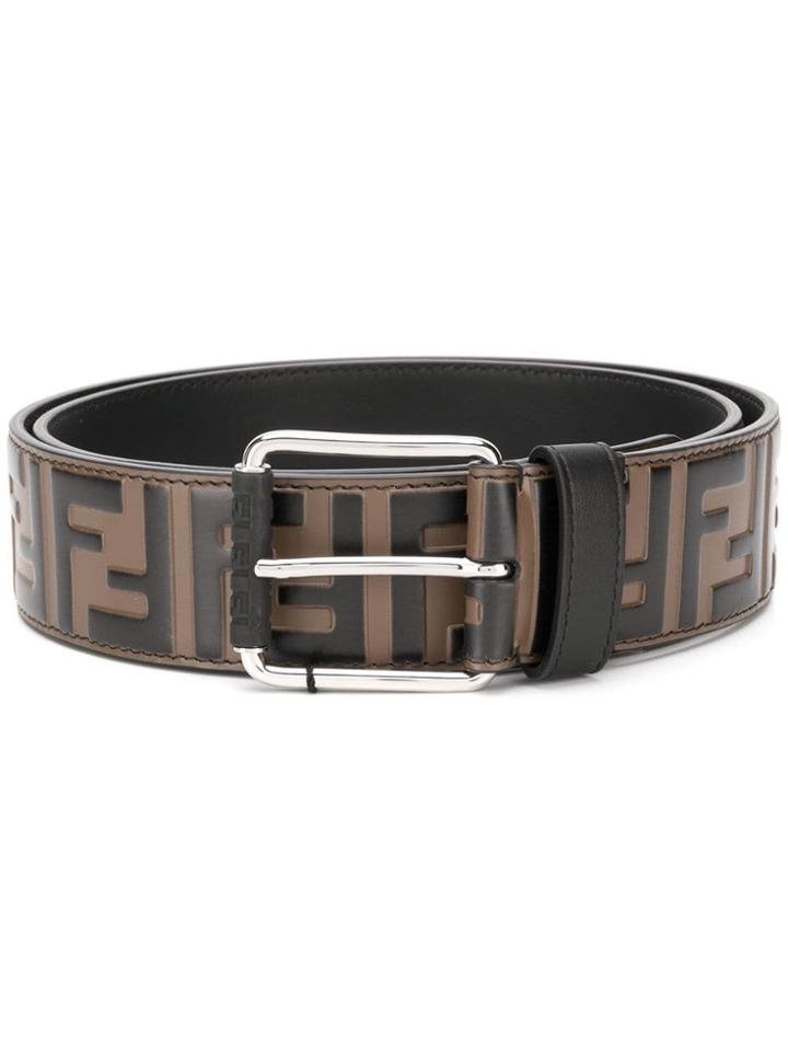 Fendi Ff Buckle Belt - Brown
