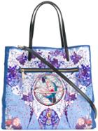 Etro Floral Lunar Print Tote Bag - Blue