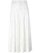Sea Cropped Palazzo Trousers, Women's, Size: 10, White, Cotton/viscose/spandex/elastane/polyester