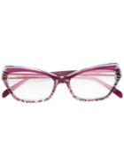Emilio Pucci - Cat Eye Shaped Glasses - Women - Acetate - One Size, Pink/purple, Acetate