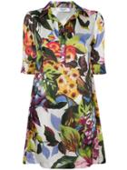 Blugirl Floral Print Shirt Dress - White