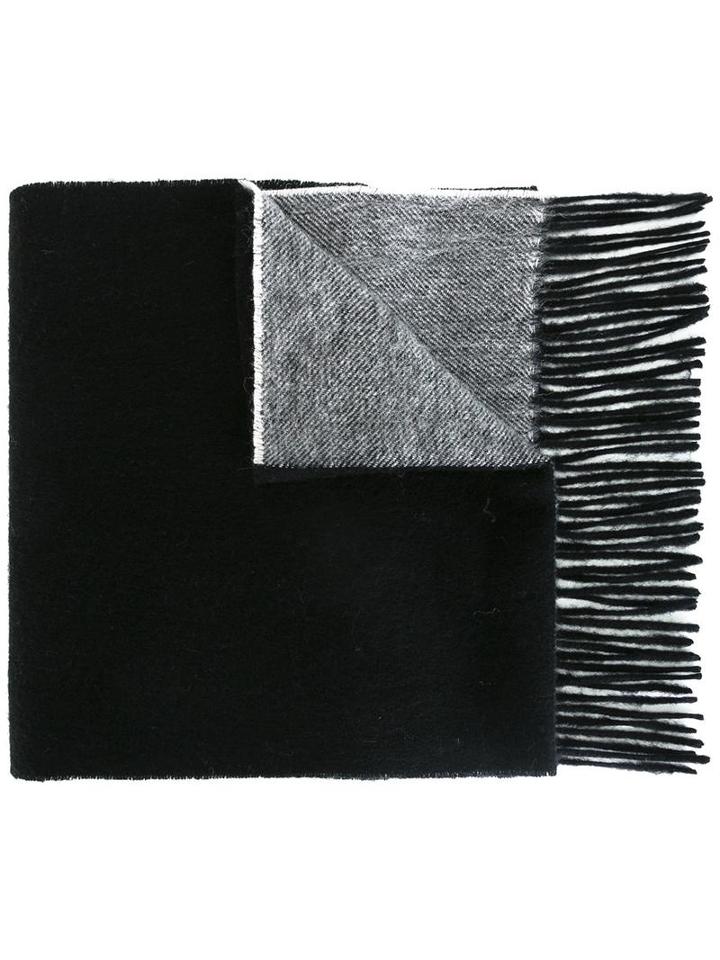 Ps By Paul Smith Bicolour Scarf, Men's, Black, Lambs Wool