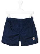 Moncler Kids - Embroidered Logo Swim Shorts - Kids - Polyamide-8 - 4 Yrs, Blue