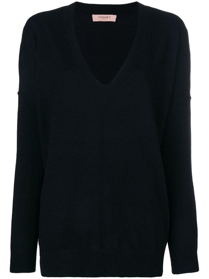 Twin-set V-neck Sweater - Black