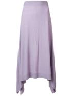 Pringle Of Scotland Asymmetric Handkerchief Skirt - Pink & Purple