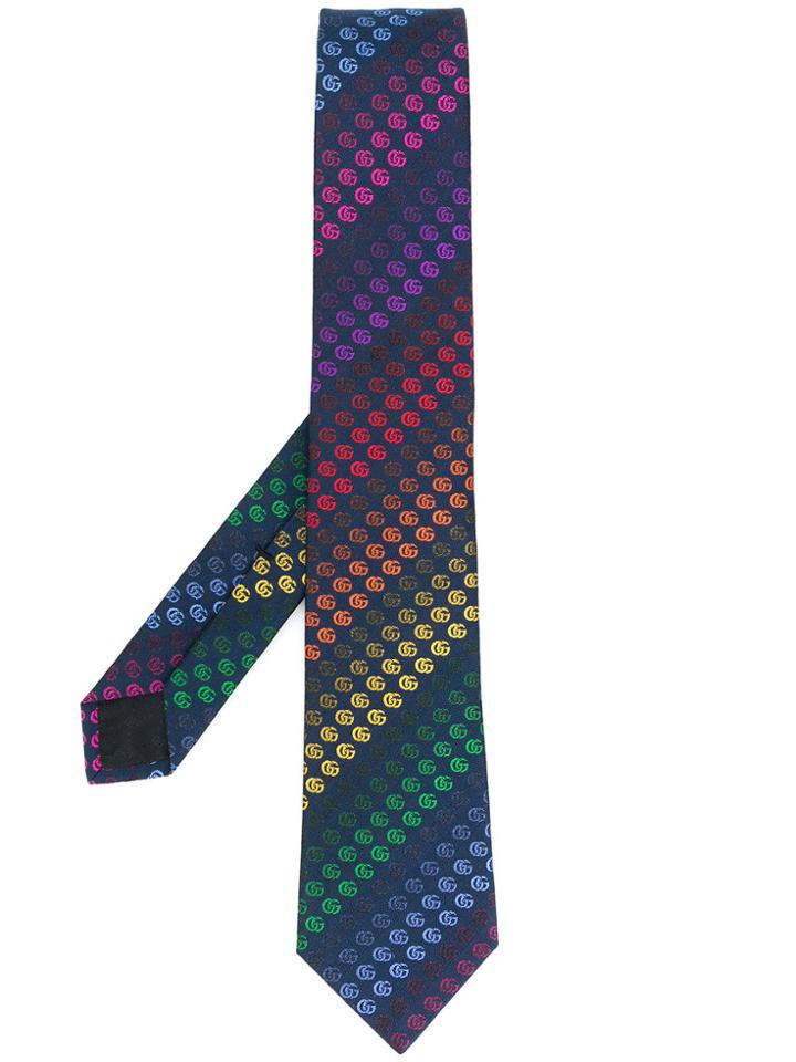 Gucci Gucci Logo Tie - Blue