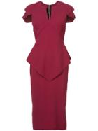 Roland Mouret Fitted Otterden Dress - Red