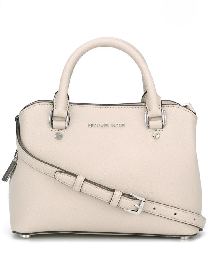 Michael Michael Kors Small 'savannah' Tote, Women's, Grey, Leather