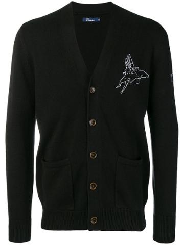 Thames Embroidered Cardigan - Black