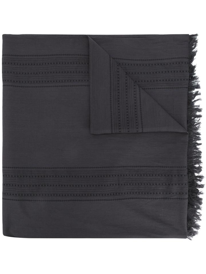 Local Alcea Frayed Edge Scarf - Grey