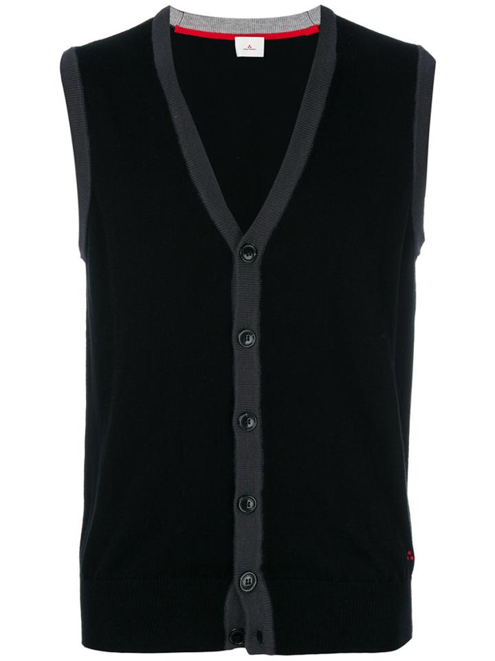 Peuterey V-neck Sleeveless Cardigan - Black