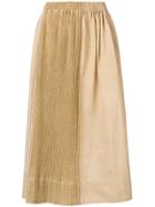 Uma Wang Ribbed Full Skirt - Nude & Neutrals